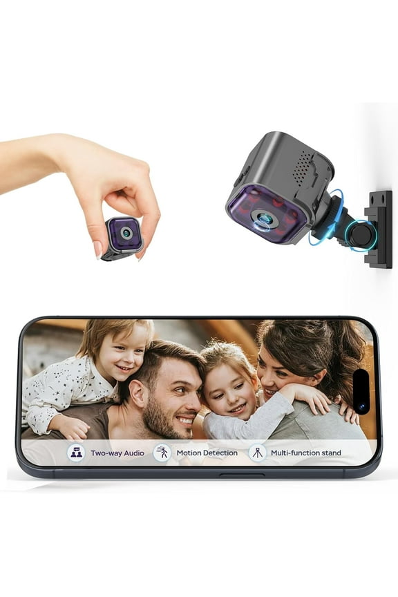 Spy Camera Hidden Camera with Audio/Video, Mini Wireless Camera with Phone App, Two-Way Audio, Night Vision, Motion Detection, Real Time Recording Surveill
