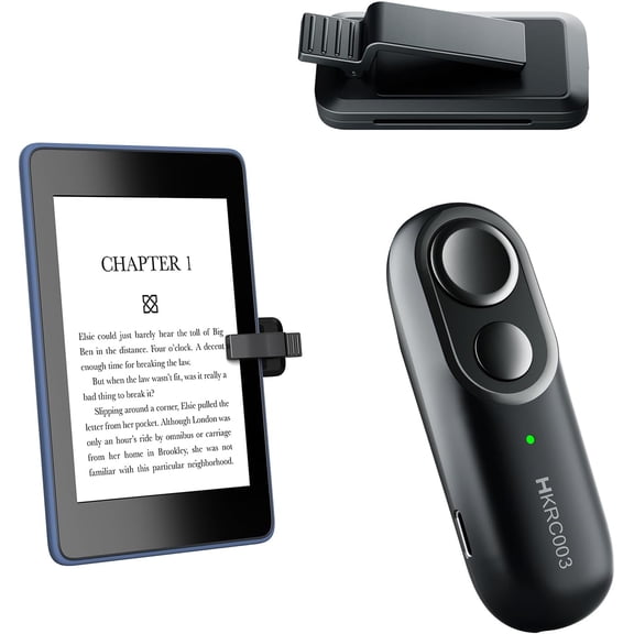 YS-yalotrs Kindle Flip RF Remote Control eBook Page Converter eReader Accessories for iPad iPhone Tablets Smartphone Photos/Video Recording Remote Control Ultra Light Black