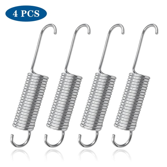 3.7 inch (Pack of 4) Overall Length Mechanism Tension Springs Replacement Long Neck Hook for Recliner Sofa Chair