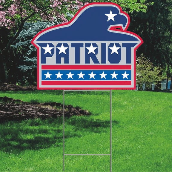 YS3032 Patriot Stars Stripes Eagle Politics Plastic Outdoor Yard Sign Decoration Cutout