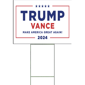 YS4043 Donald Trump JD Vance 2024 Waterproof Plastic Yard Sign