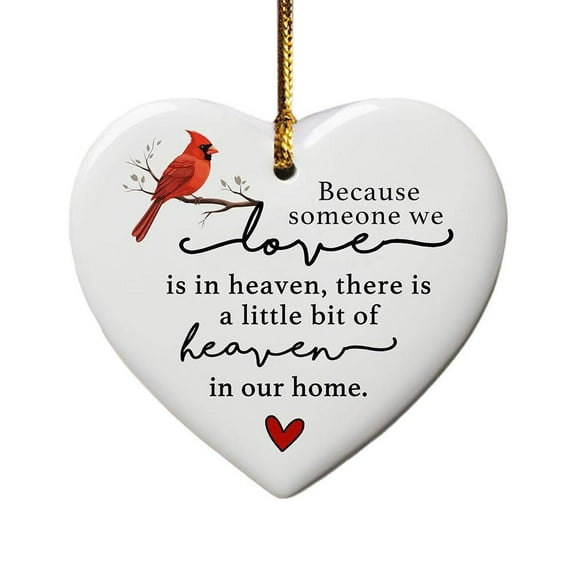YSABOXS A Robin In Garden Ornament,Bereavement Ornament Robins Memorial Quote Gift Keepsake Christmas Hanging Tree Symp Cardinal