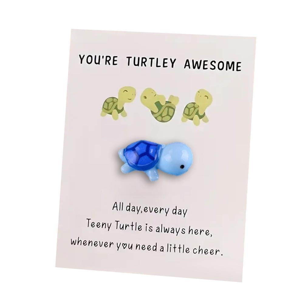 Pocket Hug Turtle, You're Turtley Awesome Ornaments Inspirational Gift con mini biglietti di ringraziamento Se Card, You Greeting Note
