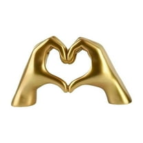 YSABOXS Love Heart Hand Figurine, Heart-Shaped Gesture Resin Sculpture for Home, Office, Wedding, Party, or Desktop Decoration Ornament