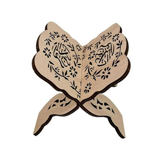Wooden Holy Book Holder,Foldable Wooden Carvings Prayer Books Shelf,Islamic Quran Bible Reading Holder,for Church Desktop Book Holder Chapel Supplies By YSABOXS