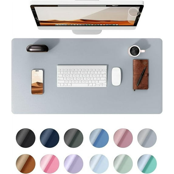 YSAGi Leather Desk Pad Protector, Office Desk Mat, Large Mouse Pad, Non-Slip PU Leather Desk Blotter, Laptop Desk Pad, Waterproof Desk Writing Pad for Office and Home (Black, 23.6" x 13.8")