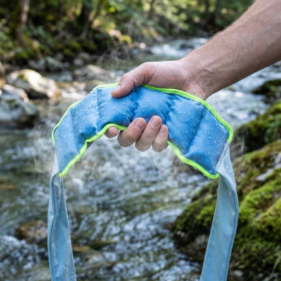 YSBDLQE Ice Bandana Cooling Scarf — Reusable Instant Chill Cloth, Perfect Ice Bandana for Running, Gym, Outdoor Sports, Neck and Shoulder Cooling, Heat Stress Relief,Light Blue