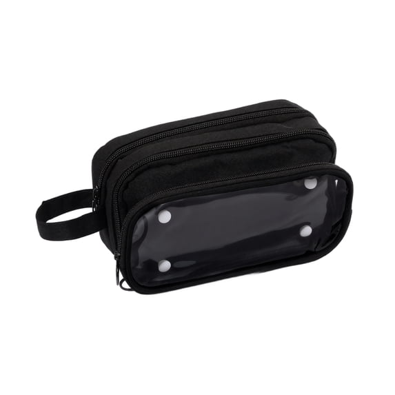 YSBDLQE Large Capacity Pencil Case – Simple School Pencil Case with Zipper, Big Pencil Case Pouch for Pens and Erasers, Aesthetic Pencil Case for College School Supplies,Black