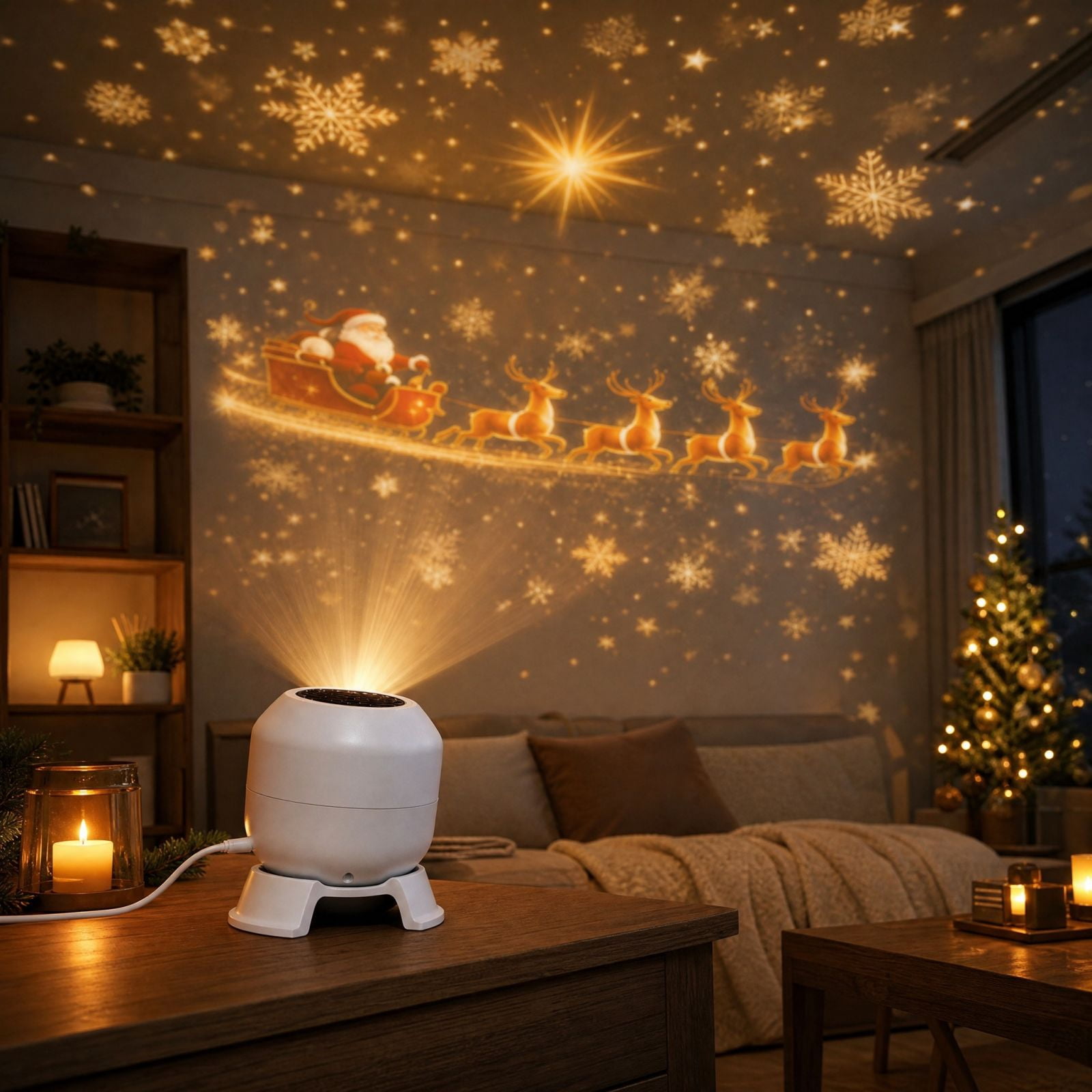YSBDLQE Merry Glow Christmas Projector – Plug-In Holiday Projection ...