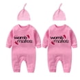 thumbnail image 1 of YSCULBUTOL Baby Twins Bodysuit Cute Baby Womb Mates Outfit Girl Funny Romper Baby Girl Clothes Set, 1 of 5