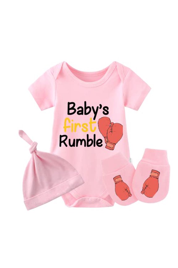 YSCULBUTOL Baby Twins Bodysuits Baby First Rumble Infant Baby Clothes Unisex Twin Romper Outfits With Hat