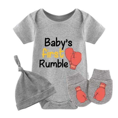 YSCULBUTOL Baby Twins Bodysuits Baby First Rumble Infant Baby Clothes Unisex Twin Romper Outfits With Hat