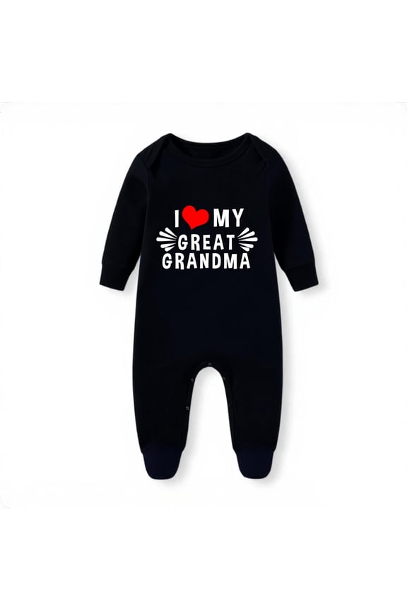 YSCULBUTOL Baby Twins Bodysuits I Love My Great Grandma Newborn Clothes Infant Twin Romper Unisex Toddler Outfits With Sock