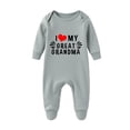 thumbnail image 1 of YSCULBUTOL Baby Twins Bodysuits I Love My Great Grandma Newborn Clothes Infant Twin Romper Unisex Toddler Outfits With Sock, 1 of 4