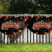 YSGFHGJW 2 Pack Halloween Flags - 45x90cm Yard Fence Porch Decorations, Indoor Outdoor Halloween Banners, Polyester Hanging Decor for Party