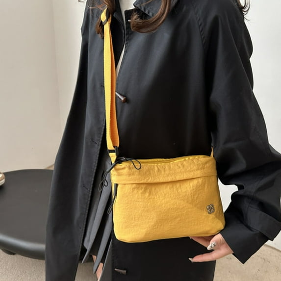 YSGFHGJW Women's Yellow Cloth Lightweight Fashionable Casual Small Square Shoulder Messenger Bag - Waterproof