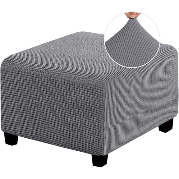 YSH Square Covers, Folding Storage Stool Protector Slipcovers with Elastic Bottom, Soft Jacquard Stool Covers, Dustproof and Machine Washable Furniture Protector