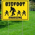 thumbnail image 1 of YSH4022 Bigfoot Big Foot Littles Crossing Waterproof Plastic Outdoor Yard Sign, 1 of 1