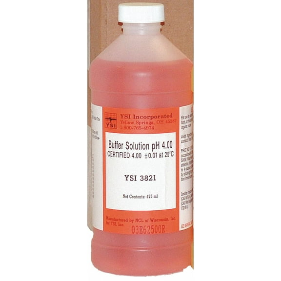 YSI Buffer Solution, pH, 4.00, Pt, PK6 CA3