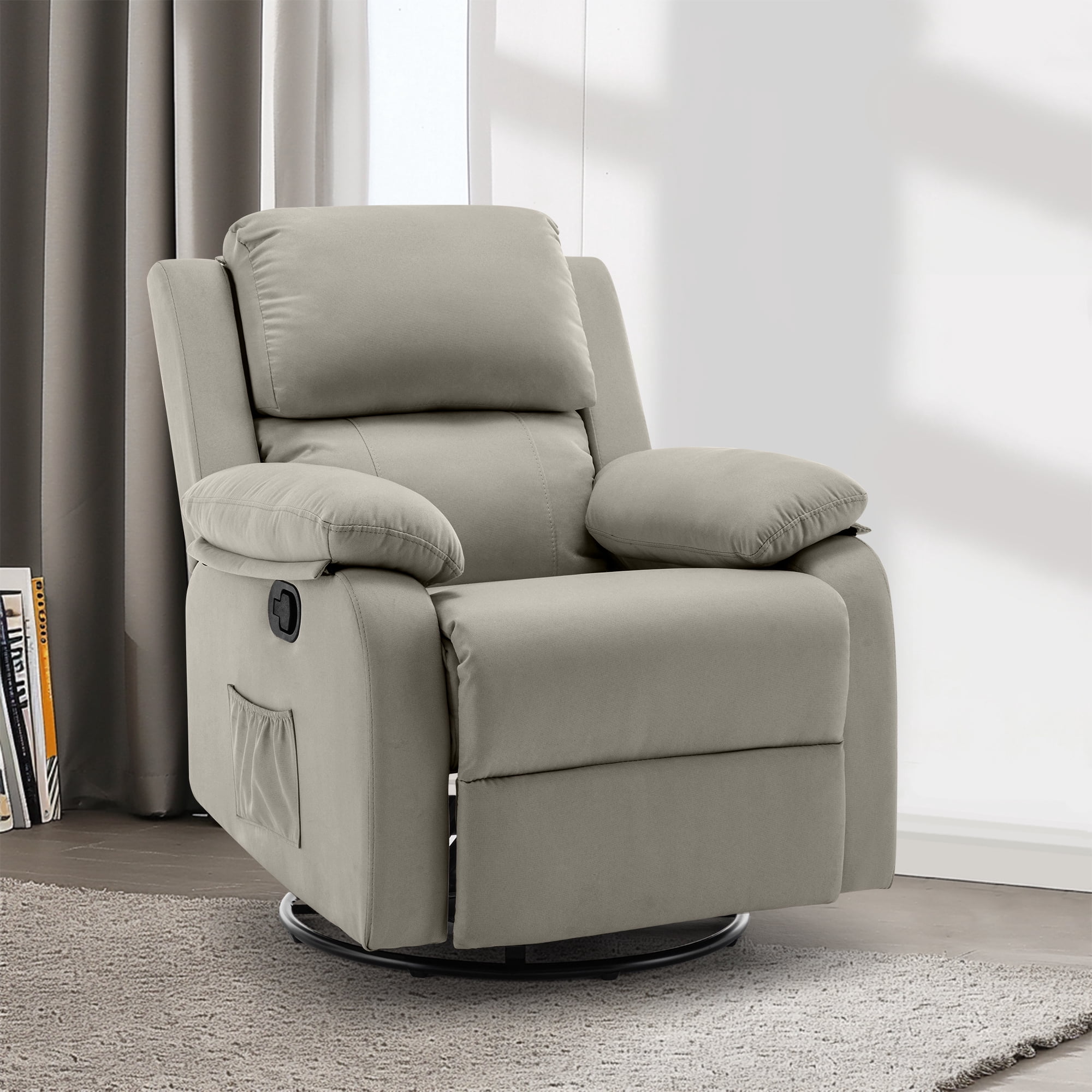 YSICK 360 Swivel Rocker Chair for Adults, Small Rocking Recliner Chair ...