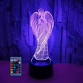 thumbnail image 1 of YSITIAN 3D Angel Night Light Illusion Lamp 7/16 Color Change LED Lamp USB Power Remote Control Table Gift Kids Gifts Decor Decorations Christmas Valentines Gi YT03-81, 1 of 6