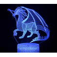 thumbnail image 1 of YSITIAN 3D Dragon Lamp Night Light 3D Illusion lamp 16 Colors Changing with Remote --- Dragon A YT-14754, 1 of 6