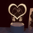 thumbnail image 1 of YSITIAN 3D LED Night Light Acrylic Retractor Heat Lamp Remote Control 3D Illusion Lamp Valentine's Day Home Decoration Light -- Style Q YT-14899, 1 of 6