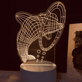thumbnail image 1 of YSITIAN 3D LED Night Light Acrylic Whale Crossing Lamp Remote Control 3D Illusion Lamp Valentine's Day Home Decoration Light -- Style M YT-14903, 1 of 6