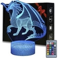 thumbnail image 1 of YSITIAN 3D Optical Illusion Dragon Night Lights, Dragon Table Lamp with Remote Control Kids Bedroom Decor Lamp Sleeping Lights, Creative Lamps for Kids Birthd YT04-472, 1 of 8