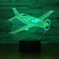 thumbnail image 1 of YSITIAN 3D Plane Aircraft Night Light Lamp Illusion 7 Color Changing Touch Switch Table Desk Decoration Lamps Led Christmas Gift with Acrylic Flat ABS B E1116-234, 1 of 6
