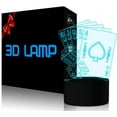 thumbnail image 1 of YSITIAN Casino Poker Dice 3D Lamp, Optical Illusion Night Light for Club/Decor/Bedroom, 7 Colors Changing Cards Sign Toys and Gifts F1116-338, 1 of 8