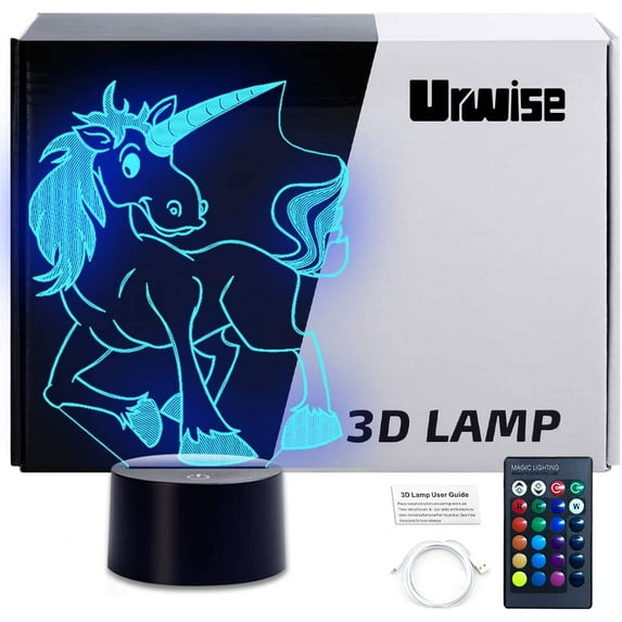 YSITIAN Cool 3D Jurassic Dinosaur Night Light, LED Velociraptor Raptor Night Lights, 16 Color Change Remote Control Lights, for Bed Living Room, for Kids Girl H1116-146