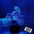thumbnail image 1 of YSITIAN Dirt Bike Gifts, Motocross 3D Night Light for Kids for Xmas Holiday Birthday Gifts for Kids Motorcycle Fan F1116-237, 1 of 8