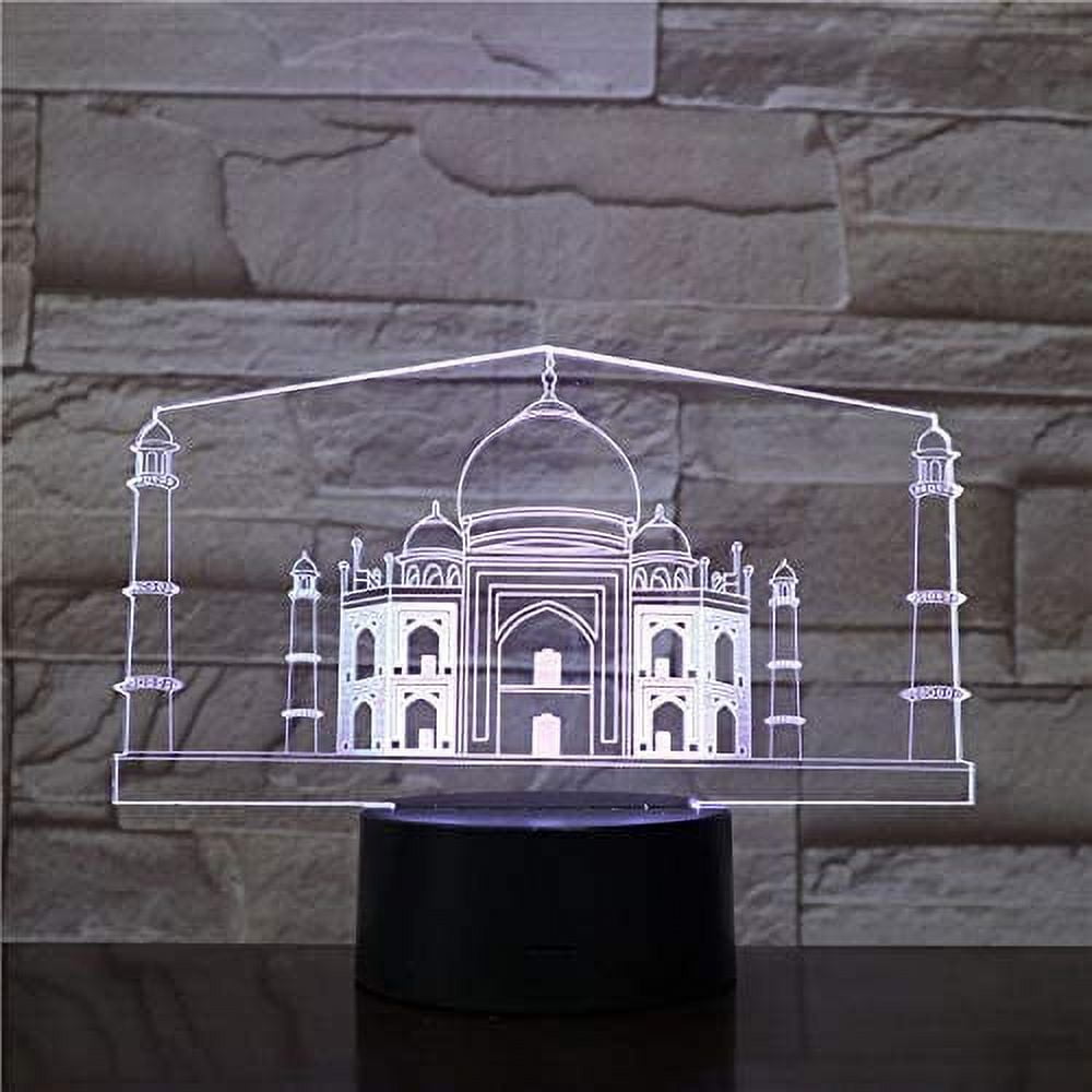 YSITIAN Led Taj Mahal, India 3D Night Light,Kids Night Lights 16-Color Dimmable with Remote Smart Touch,Christmas and Birthday Gifts for Boys and Kids, F1116-559