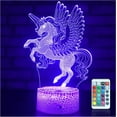 thumbnail image 1 of YSITIAN Unicorn Toys for 3 4 5 6 7 8 9 Year Old Girls Gifts, Girl Unicorn Birthday Gifts, Kids Bedside Desk Lamp Night Light for Toddles YT-7596, 1 of 7