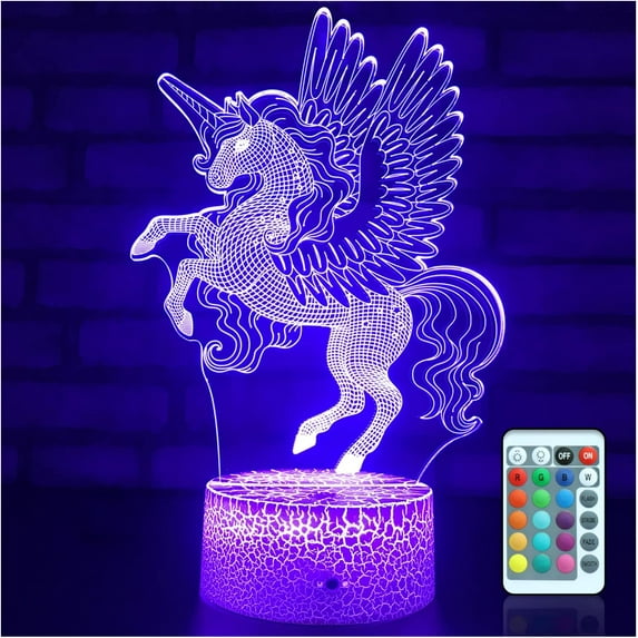 YSITIAN Unicorn Toys for 3 4 5 6 7 8 9 Year Old Girls Gifts, Girl Unicorn Birthday Gifts, Kids Bedside Desk Lamp Night Light for Toddles YT-7596