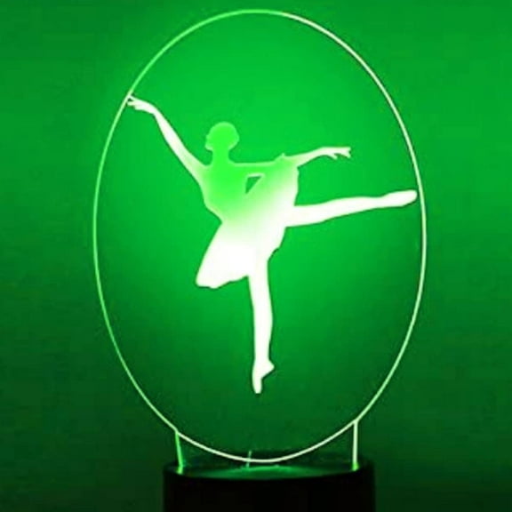 YSITIANNA 3D Ballerina Ballet Night Light Table Desk Optical Illusion Lamps 7 Color Changing Lights LED Table Lamp Xmas Home Love Birthday Children Kids Decor Toy Gift STNL#3729