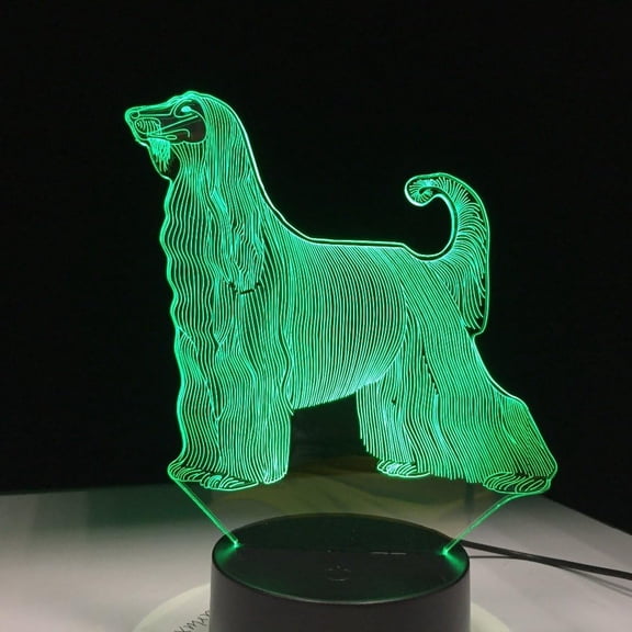 YSITIANNA 3D Dog Night Light Table Desk Optical Illusion Lamps 7 Color Changing Lights LED Table Lamp Xmas Home Love Birthday Children Kids Decor Toy Gift STNL#3710