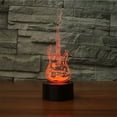 thumbnail image 1 of YSITIANNA 3D Electric Guitar Night Light Touch Switch Decor Table Desk Optical Illusion Lamps 7 Color Changing Lights LED Table Lamp Xmas Home Love Birthday Children Kids Decor Toy Gift STNL#3697, 1 of 5