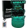 thumbnail image 1 of YSITIANNA 3D Illusion Lamp Cat Night Light,16 Colors Changing with Remote Control,Bedroom Decor, Room Table Lamp for Family, Friends STNL#1294, 1 of 6