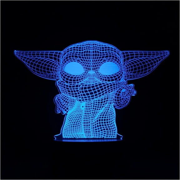 YSITIANNA 3D Illusion Platform Night Lights Touch Switch 7 Color Change USB Power LED Desk Lamp for Home Decorations or Holiday Gifts STNL#2389