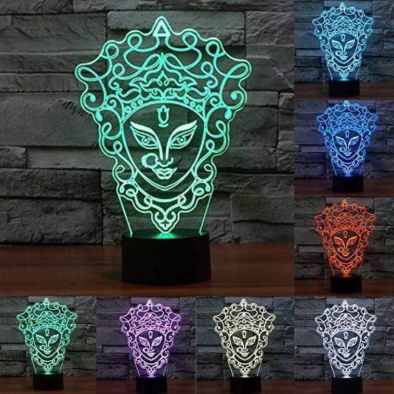 YSITIANNA 3D mask Opera Night Light Animal Table Desk Optical Illusion Lamps 7 Color Changing Lights LED Table Lamp Xmas Home Love Birthday Children Kids Decor Toy Gift STNL#3417