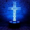 thumbnail image 1 of YSITIANNA Christ Jesus Cross 3D LED Bedroom Decor Sleep Table Lamp with Remote 7 Colors Acrylic Visual Night Light Birthday Christmas Easter Christian Gift for Religious Women Men Kids STNL#2372, 1 of 9