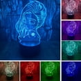 thumbnail image 1 of YSITIANNA Cute Princess Elsa Anime Figure Character 3D LED Optical Illusion Sleep Night Light with Remote 16 Colors Bedroom Decor Table Lamp Birthday Xmas Gifts for Child Kids STNL#136, 1 of 7