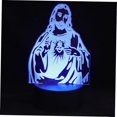 thumbnail image 1 of YSITIANNA Jesus Lamp Acrylic Night Lamp Table Desk Lamp Jesus Pattern Light Led Desk Lamps Desktop Light Decoration Led Nightlight 3D Acrylic Visualization Night Light Cross to Sleep STNL#4177, 1 of 9
