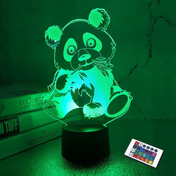 YSITIANNA Panda Gifts,3D lamp Kids Night Light with Remote Control 16 Colors + Dim Function+Color Changing, Decor for Xmas Birthday Gifts Kids STNL#2944