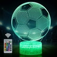thumbnail image 1 of YSITIANNA Soccer 3D Lamp Night Light with Remote & Touch Control,Multiple Colour & Flashing Modes and Brightness Adjusted,USB & Batteries Powered,Best Gifts for Sport Lovers Boys Girls Kids STNL#4173, 1 of 7