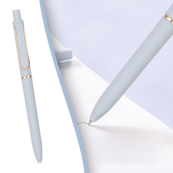 YSKING Premium Retractable Gel Pen, Light Ice Blue Matte 0.5mm Fine Point Click Pen 5.91in, Black Ink Smooth Rollerball Pen for Planner Recording & Creative Drafts, 1Pcs