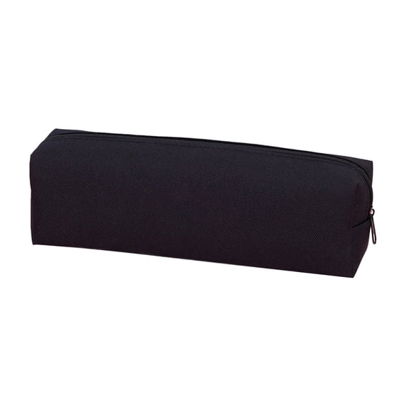 YSKING Simple Zipper Black Pencil Pouch,8.46in Oxford Stationery Bag,Multi-Purpose Travel Cosmetic Portable Small Tool Storage Organizer