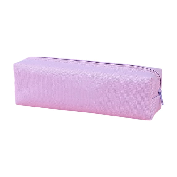 YSKING Simple Zipper Light Purple Pencil Pouch,8.46in Oxford Stationery Bag,Multi-Purpose Travel Cosmetic Portable Small Tool Storage Organizer